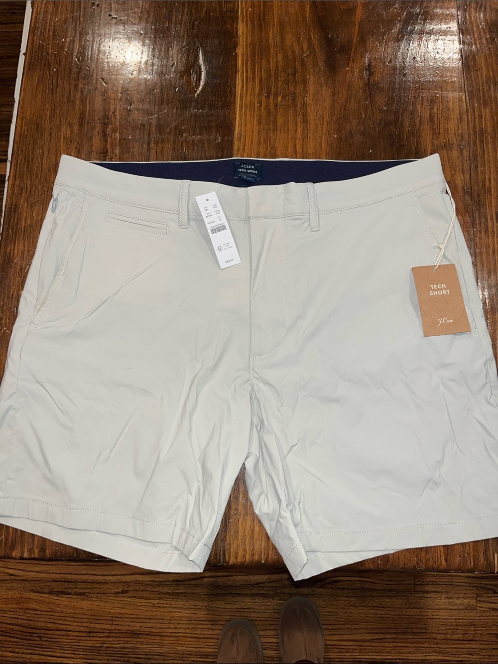 J. Crew Men’s Tech Shorts in Light Cream